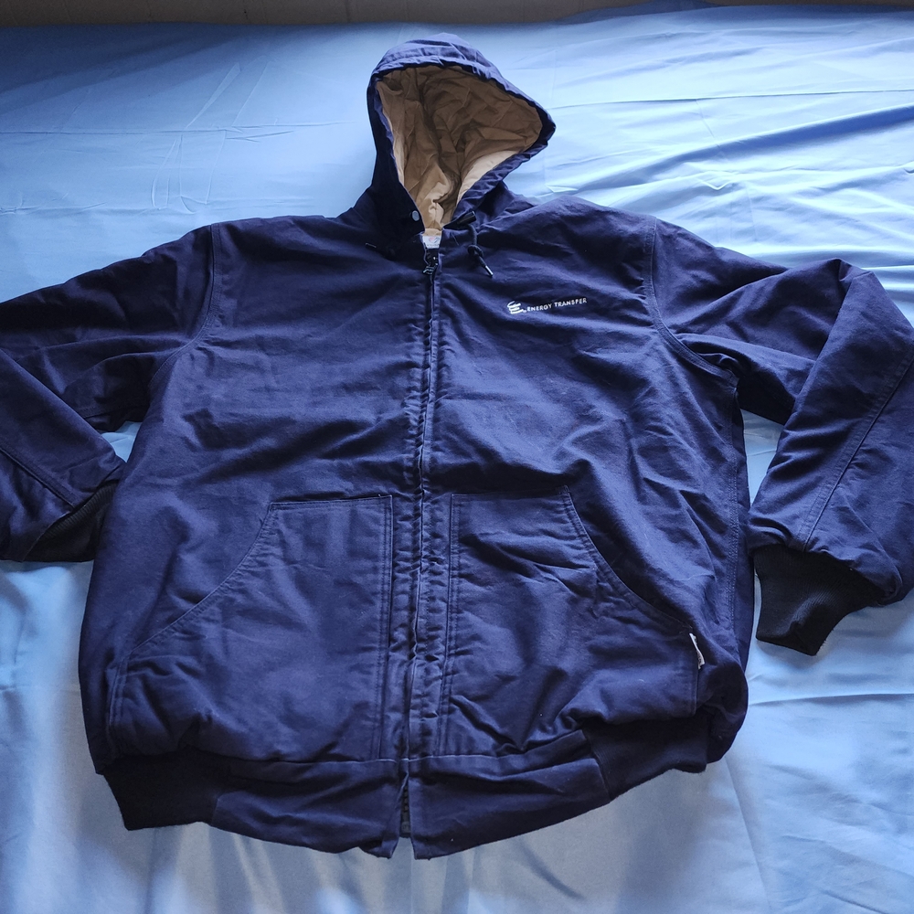 TYNDALE FR FLAME-RESISTANT INSULATED WORKWEAR HOODED JACKET BLUE SZ XL IS USED